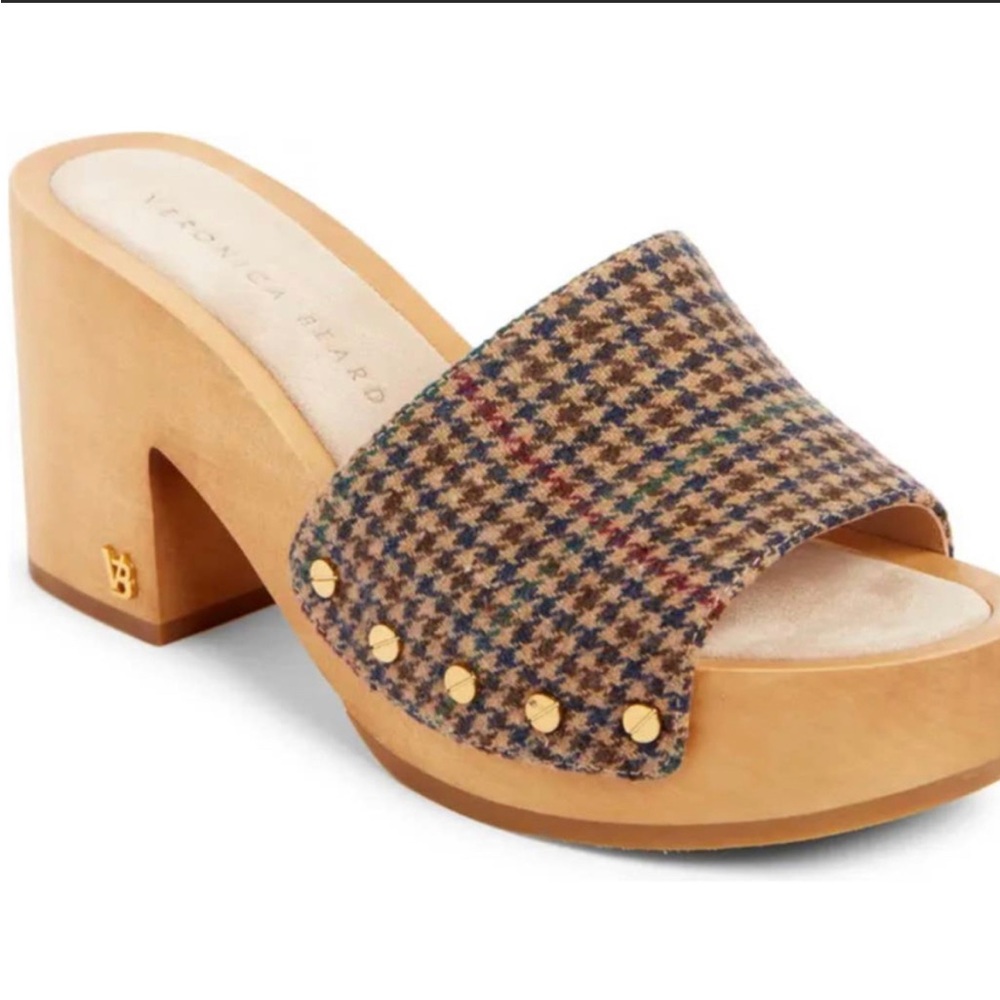 Veronica Beard Women's Hannalee Platform
Sandal in Hazelwood Houndstooth 8.5